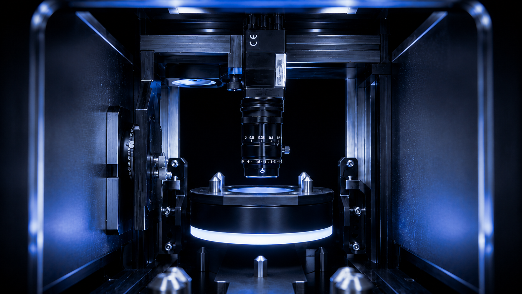 AIM-T1 inspection chamber with camera and ring LED stage